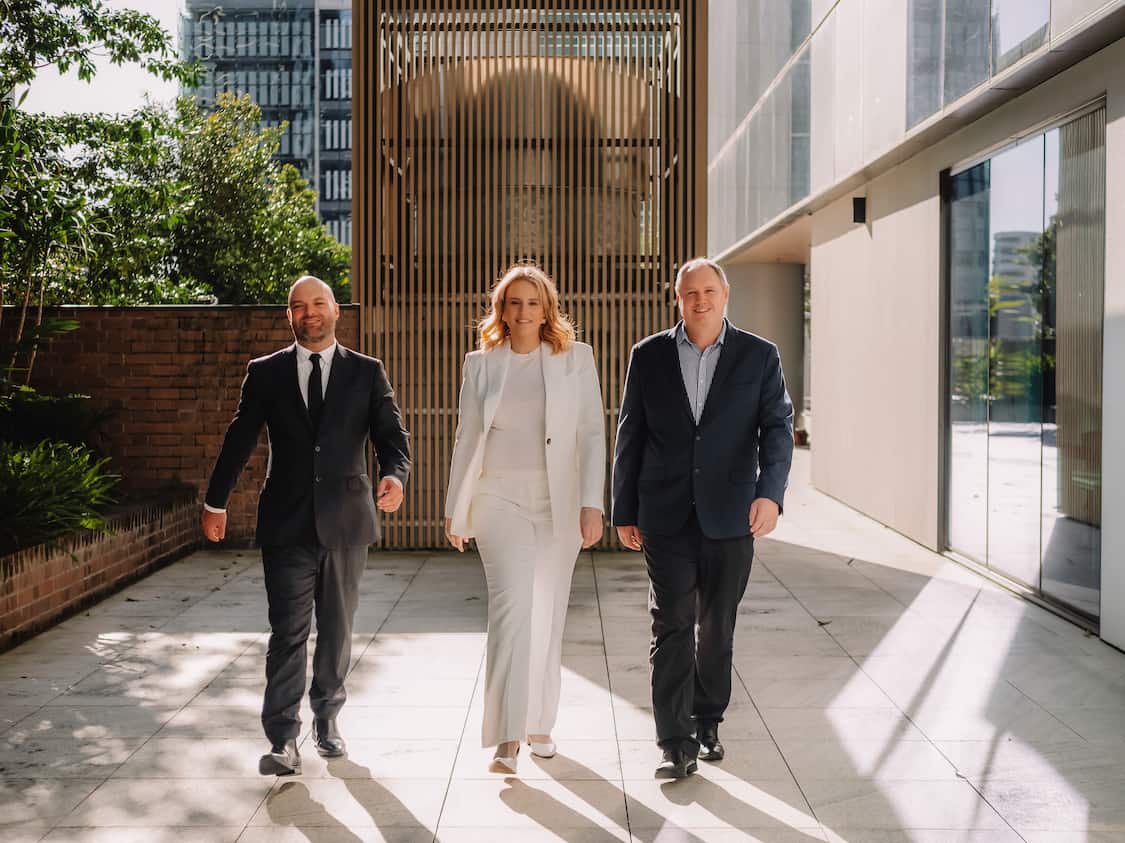 Lachlan Evans, Laura Nightingale and Graeme Currie of Trilogy Law Group